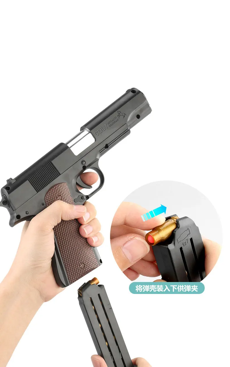 Toys & Hobbies M1911 Glock EVA Soft Bullet Toy Gun Weapon Pistol Manual ...