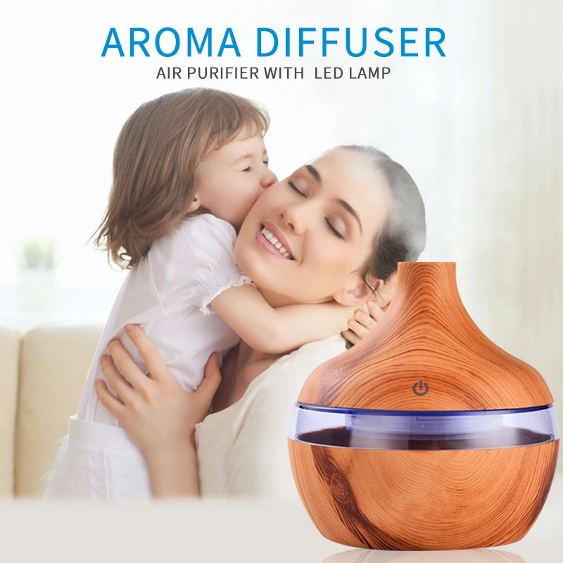 

saengQ Ultrasonic Cool Mist USB Humidifier Air Purifier 7 Color Change LED Night light for Office Aroma Essential Oil Diffuser