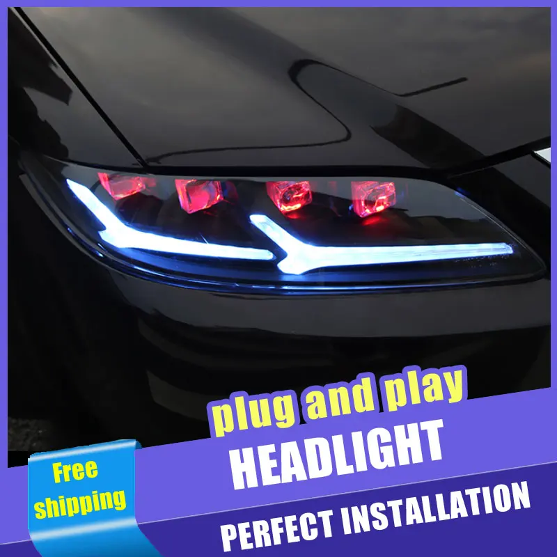  2PCS Car Style all-LED headlights for Mazda 6 2003-2008 for 6 head lamp LED DRL Lens Double Beam H7 - 33054081231