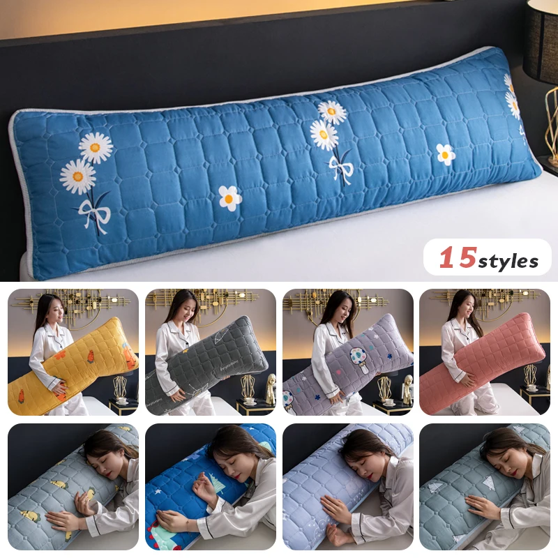 

48*120cm/48*150cm/48*180cm Quilted Cotton Design Long Pillowcase Waterproof Soft Cozy Double Lovers Bedding Body Pillow Cover