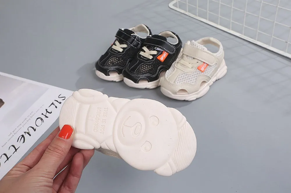 bata children's sandals Kids Leather Sandals For Boys Soft Bottom Comfortable Toddler Casual Shoes Summer New Girls Beach Shoes Children Sport Sandals slippers for boy