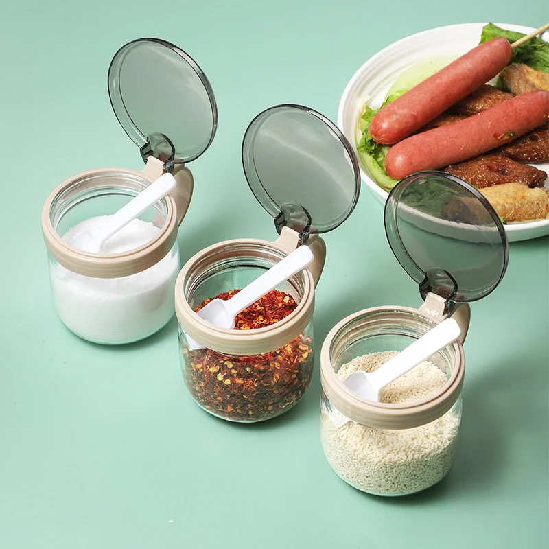 Creative Seasoning Jar Salt Glass Sugar Nordic Moisture Proof Modern
