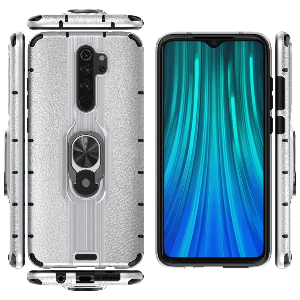 Для Xiaomi Redmi Note 8 Pro Чехол Alita чехол с солдатом Броня двухслойный противоударный чехол для телефона для Redmi Note 8 чехол жесткий бампер - Цвет: Серебристый