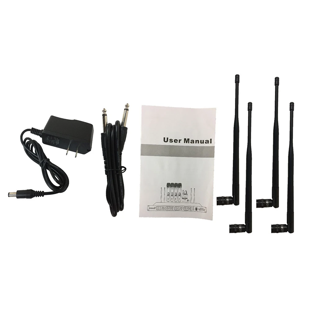 4channel wireless handheld headset laples uhf mic system part microphone
