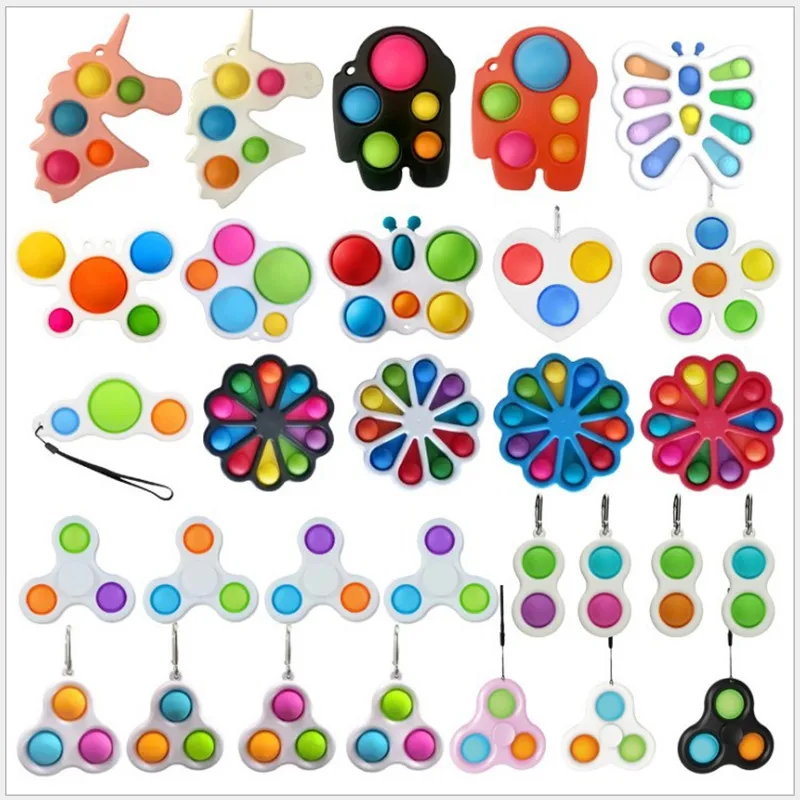 

Fingertip Finger Bubble Music Press Key Chain Mouse Killing Key Chain Toy Desktop Puzzle Decompression Toy