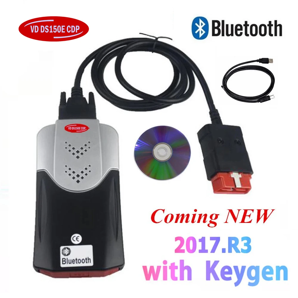Новинка 2017 3 года R3 генератор ключей на cd vd ds150e cdp pro с bluetooth для obd-сканера delicht obd obd2