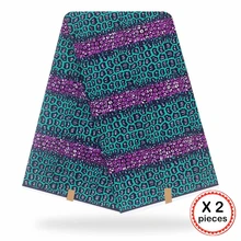 Анкара африканская ткань 12 ярдов Хлопок нигерийский стиль швейная африканская вощеная ткань принтом Гана для свадебного платья 11024