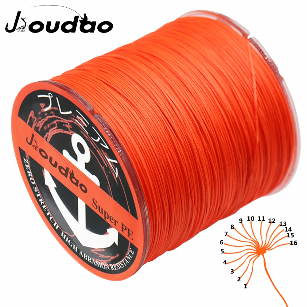 

Jioudao 16 Strands Braided PE Fishing Line 300M Super Strong Fishing Line 55LB-280LB Multifilament Durable Fishing Line