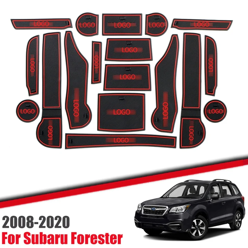 Противоскользящий коврик для ворот и чашек Subaru Forester 2008 2020 аксессуары интерьера противоскользящая накладка