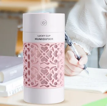 

250ML Air Mist Humidifier Lucky Cup Mini Bedroom USB portable Cool For Car home office present LED night light with fan
