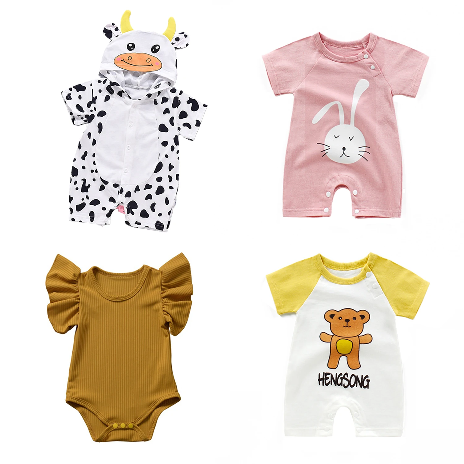 Infant jumpsuit summer romper animal print girl boy cotton suit newborn climbing cartoon rompers cheap stuff baby products Infant jumpsuit summer romper animal print girl boy cotton suit newborn climbing cartoon rompers cheap stuff baby products