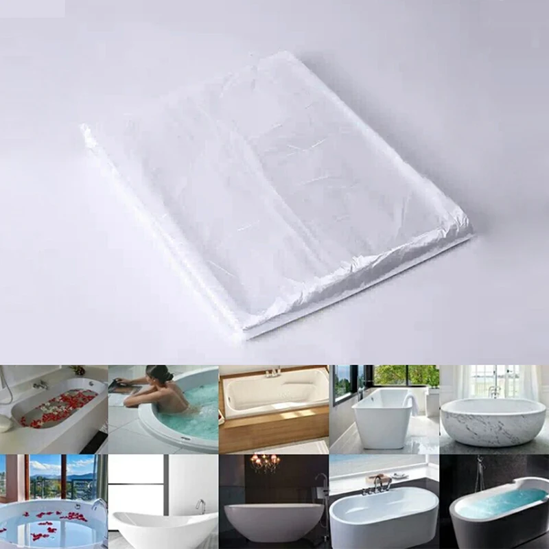 Новый утолщенный одноразовый чехол для ванной, сумка для отелей, Защитная пленка для ванной, домашний салон, сумка для дома, прозрачная