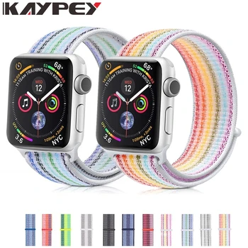 

Multicolor Strap For Apple Watch band 4 3 iwatch band 42mm 38mm 44mm/40mm correa pulseira Nylon Sport Loop wrist strap watchband
