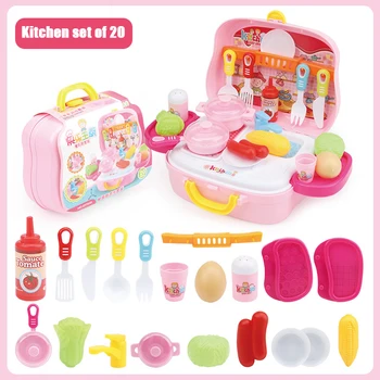 

House Toy Simulation Suitcase Cooking Toy Kitchen Tool Medical Role Playing Set Children Classic Toys Christmas Holiday Gifts