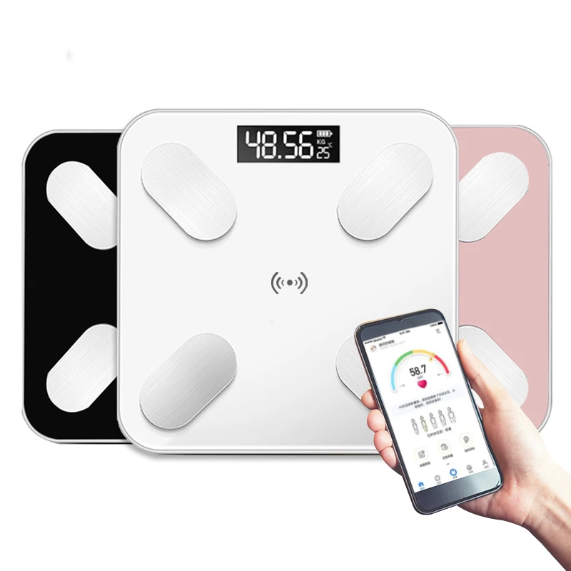 Body Fat Scale Bathroom Smart BMI Scale Electronic LED Digital Display for Bluetooth-APP Water Muscle Content Measuring