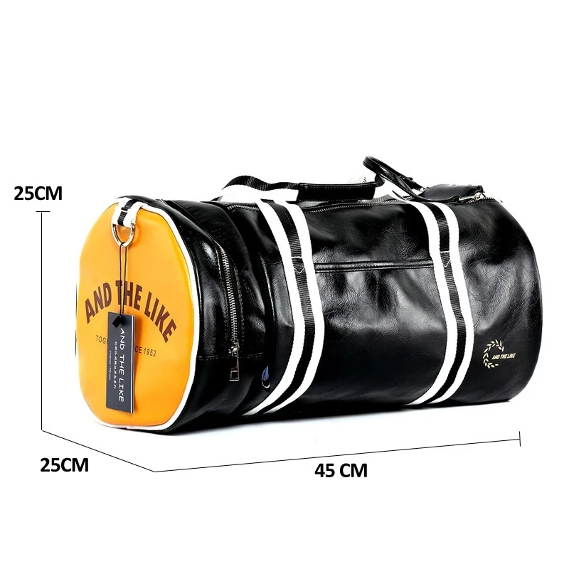 Weysfor Travel Luggage Bag with Independent Shoes Storage Women Fitness Bag PU Leather Printing Basketball Training Bag