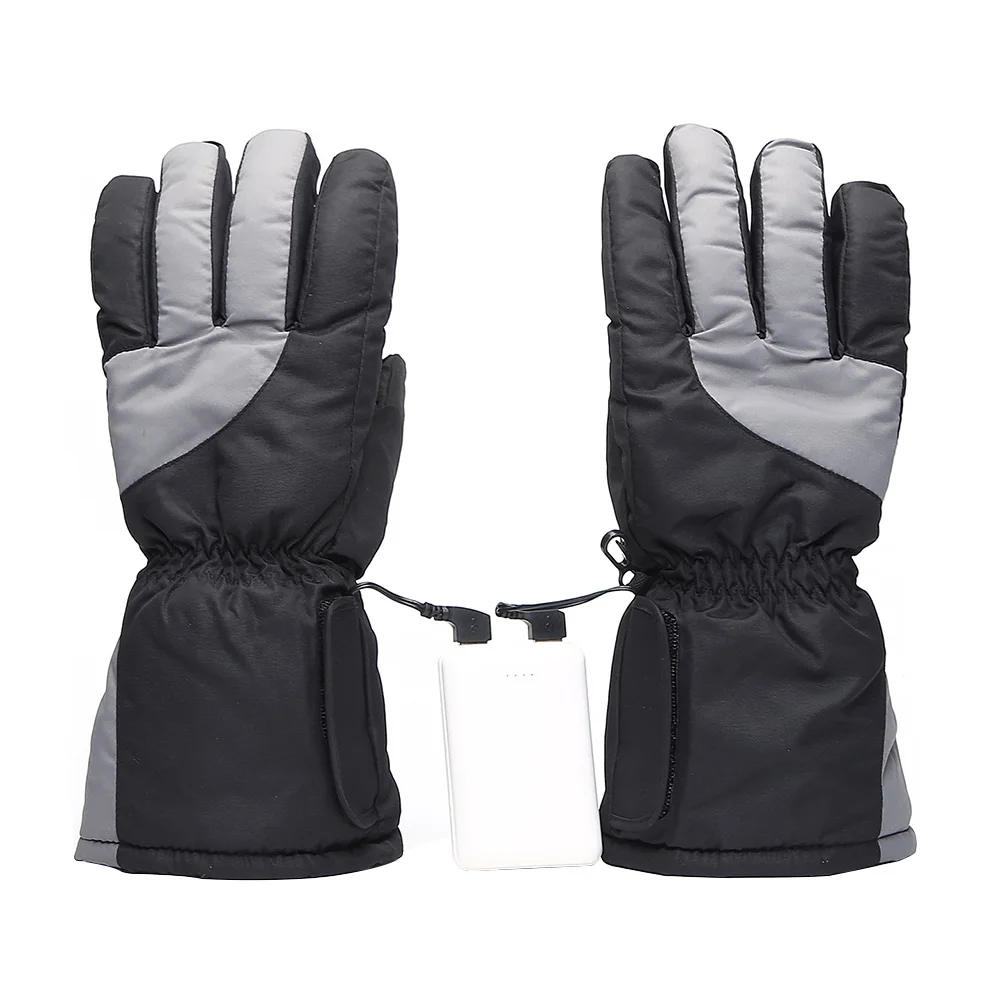 Катание на коньках езда на батарейках защита от снега скалолазание лыжные перчатки зима пять пальцев Электрический нагрев Регулируемый утолщенный