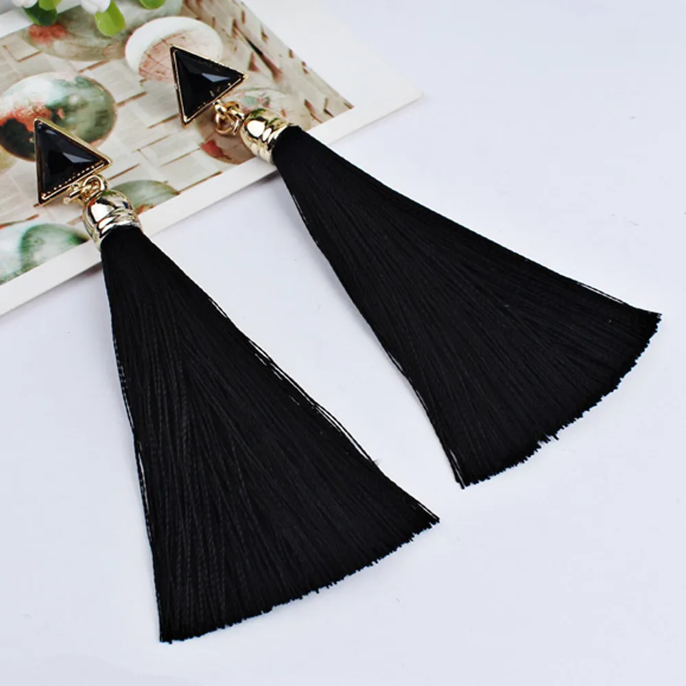 

Earrings For Women Bohemian Women Ethnic Hanging Rope Tassel Earrings Long Earrings Statement Earrings серьги сережки