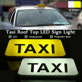 

1Pcs LED Taxi Display Signal Indicator Lights 12V Waterproof LED Light Lamp Taxi Cab Roof Top Sign Topper Shell Sticky Roof Lamp