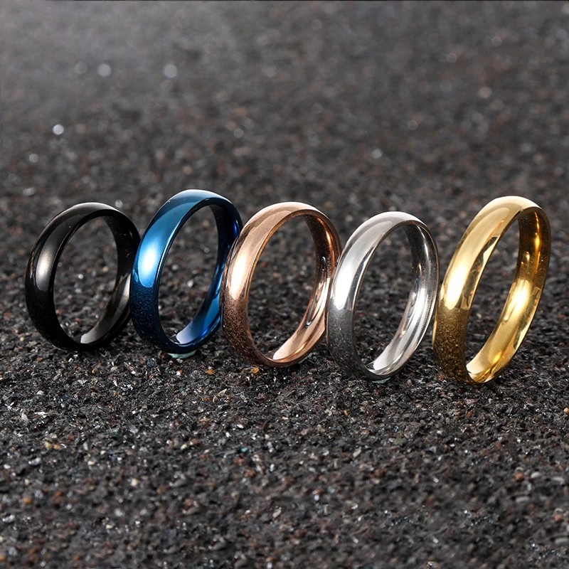 Кольцо из полированной нержавеющей стали под розовое золото|ring|ring keyring cube |