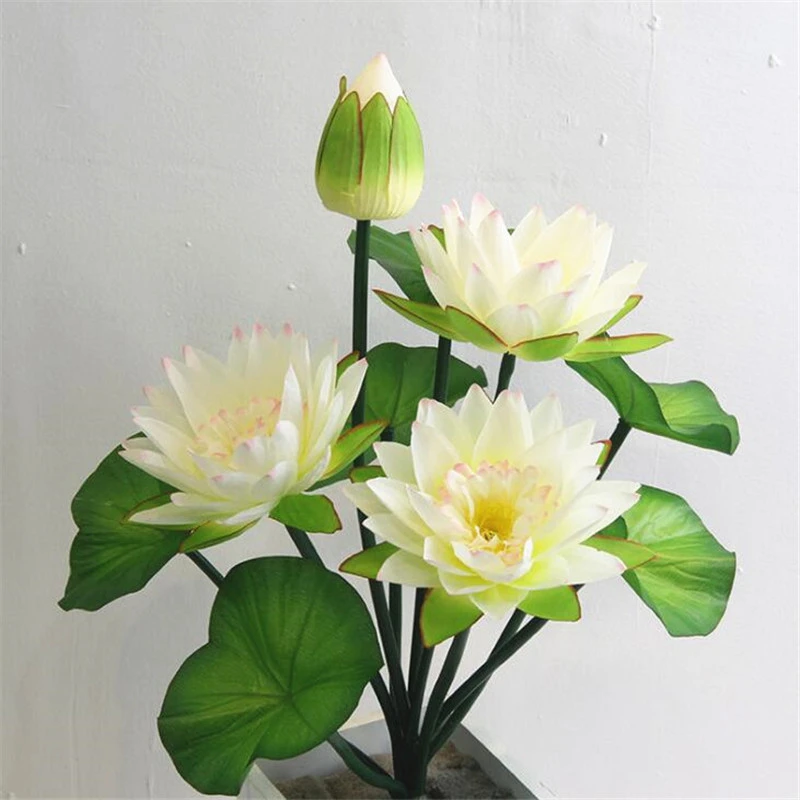 Artificial purple Waterlily Silk Lotus Plants 46cm Wedding Flower Decoration Artificial purple Waterlily Silk Lotus Plants 46cm Wedding Flower Decoration