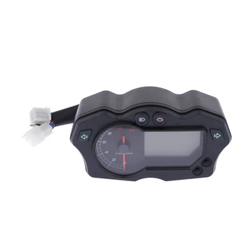 

MagiDeal Motorcycle Digital LCD Speedometer Odometer Tachometer Gauges