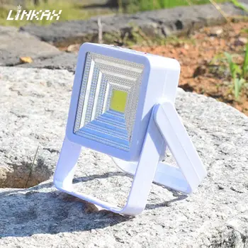 

Solar Rechargeable Camping Light Portable Emergency Magnet Work Lamp 360 Degrees Rotate Searchlight For Outdoor/Home Lighting