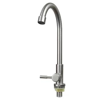 

Professional Single-cooled Faucet Water Tap Stainless Steel+ABS Kitchen Tool 320*170mm Waterfall Spout Stainless Steel + ABS