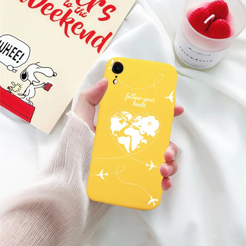 Противоударный чехол для телефона JAMULAR Travel Map iPhone XS MAX 11 Pro XR X 7 8 6s Plus черный