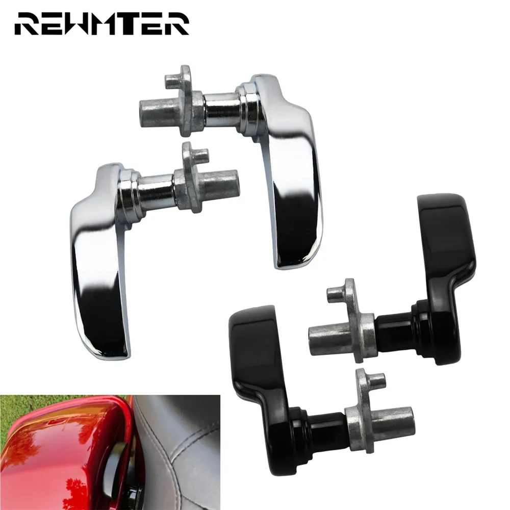 

Motorcycle Black/Chrome Saddlebag Lid Lifter For Harley Touring Electra Glide Road King Street Glide FLTRX FLHX 2014 2015-2019