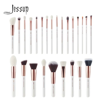 Jessup Makeup-Brushes-Set Dropshipping Pearl-White-Rose-Gold pinceaux maquillage Cosmetic Tools Eyeshadow Powder Definer 6-25pcs 1