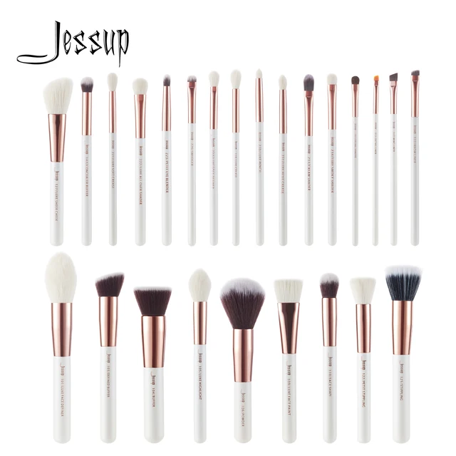 Jessup Makeup-Brushes-Set Dropshipping Pearl-White-Rose-Gold pinceaux maquillage Cosmetic Tools Eyeshadow Powder Definer 6-25pcs 1