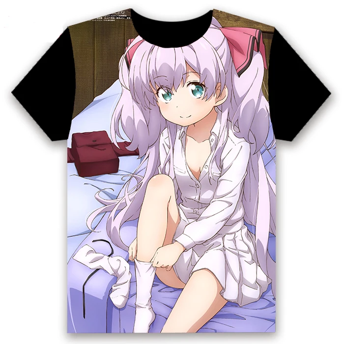3 Аниме футболка Watashi, Nouryoku wa Heikinchi de tte Itta yo ne! Косплей короткий рукав женские мужские черные футболки топы летняя рубашка - Цвет: 3