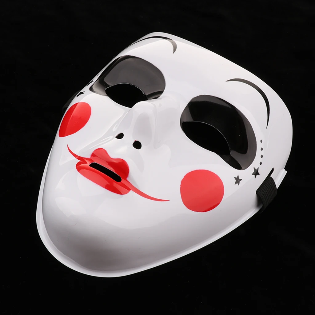 DIY Full Face Cosplay Mask White Plastic Painted Mask to Decorate, 7.9x7.1x3.9 inches