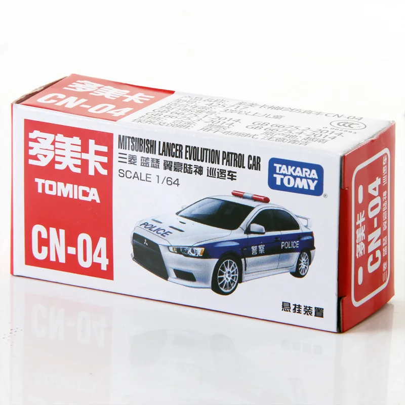 Модель автомобиля S10 Takara Tomy Tomica 1/64 Mitsubishi Lancer эволюционный патруль полицейский
