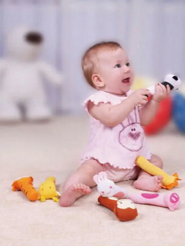 Newest Hot Baby Classic Toys Animal Handbells Developmental Toys Bed Bells Kids Baby Soft Toys Rattle Lovely Soft Mobiles