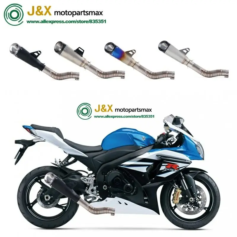 GSXR1000 GSX R1000 GSXR 1000 Модифицированная средняя Соединительная труба без шнуровки полная система выхлопной трубы мотоцикла для suzuki GSXR1000