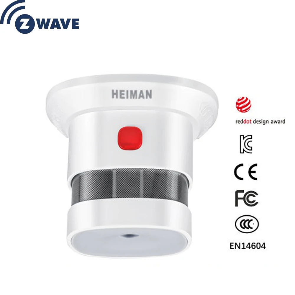 Heiman Zwave Smoke Sensor Smart Home EU Version 868.42mhz Z-wave Smoke Detector Power Battery Operated