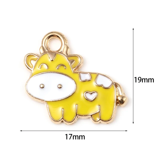 10Pcs Enamel Cartoon Milk Cows Charms for DIY Jewelry Making Kawaii Cow  Animal Necklace Pendants Earrings Accessories Crafts - AliExpress