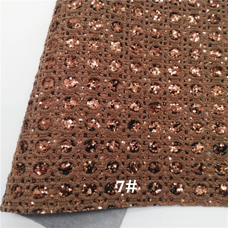 Glitterwishcome 30X134 см мини-рулон сетки блестящая ткань, Алмазные блестки кожа ткань листы, блеск винил для луков, GM445 - Цвет: 7