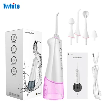 

Twhite Electric Oral Irrigator Dental Water Flosser USB Rechargeable Teeth Cleaning Water Pick For Teeth Nose Tongue Cleaning
