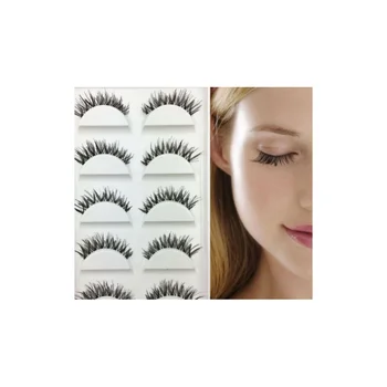 

5 Pairs False Fake Faux Eyelashes Extension Demi Wispy Set Natural Criss-cross Cruelty-free Long Eye Lashes Makeup Tool