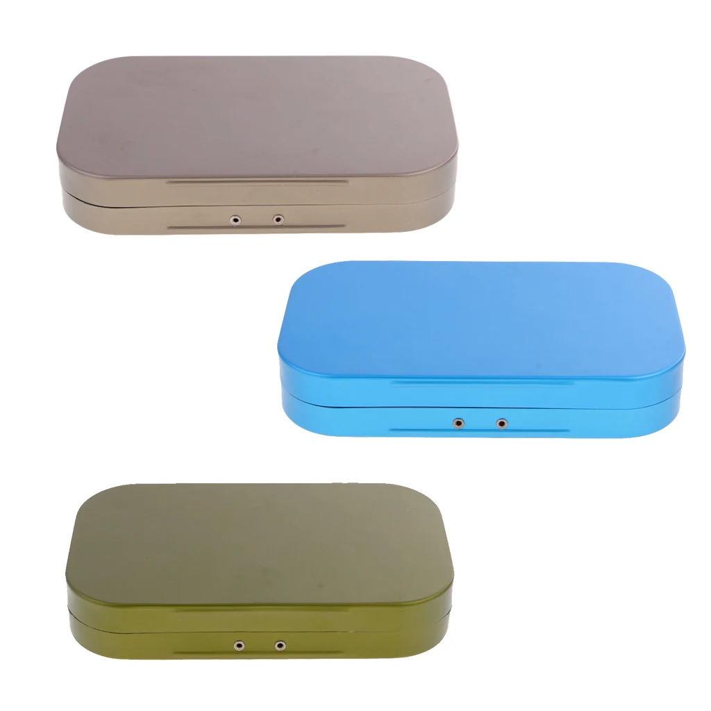 Aluminum Alloy Fly Fishing Box Super Foam Insert Flies Hooks Lures Baits Fly Box