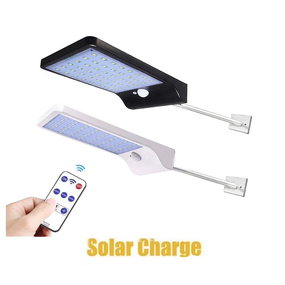 48 светодиодный солнечный светильник с монтажным полюсом, уличный датчик движения, детектор, настенный светильник, бра, светильник для сада, настенные лампы, светильник s