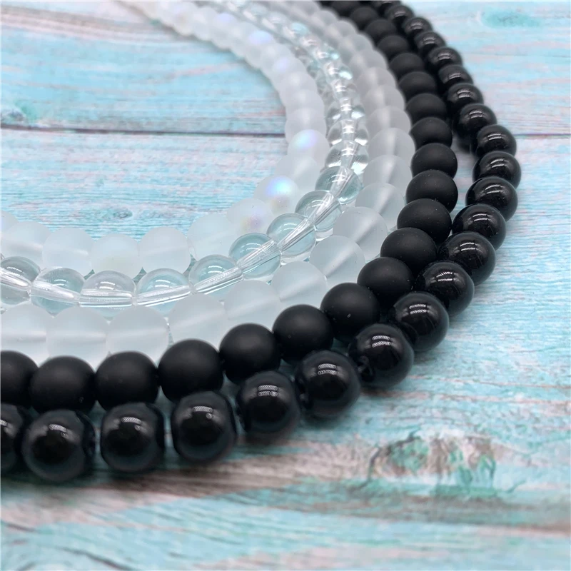 

50pcs 8mm Round Crystal Glass Beads Matter Beads for Jewelry Making Jewelry Diy Accessories Wholesale Lots Bulk