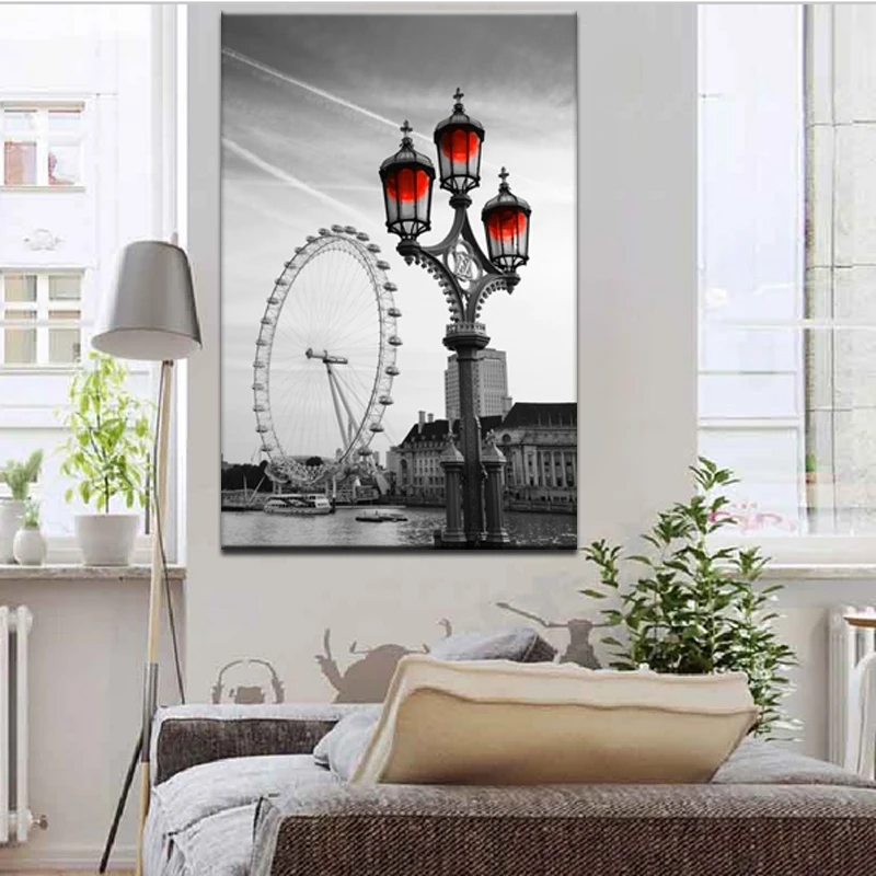 Modern City Landscape Canvas Painting Landscape of The Eiffel Tower In Paris Poster Wall Picture for Living Room Home Decor