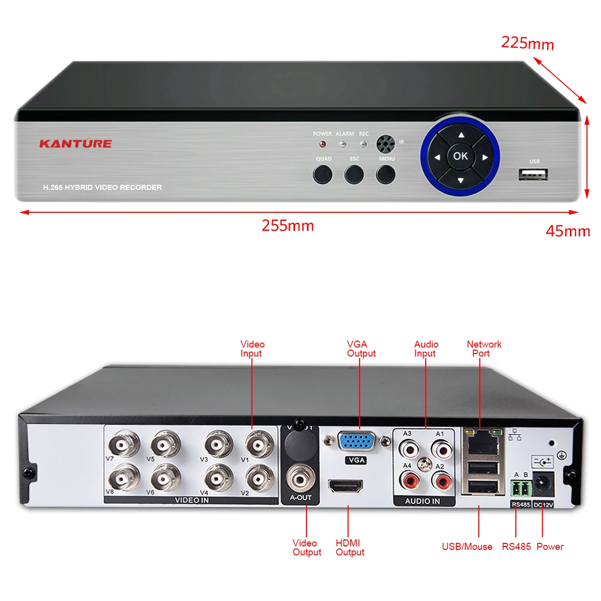 KANTURE h.265+ 8CH 4K Ultra HD cctv dvr комплект 8MP камера ночного видения система безопасности IP66 Водонепроницаемый P2P комплект видеонаблюдения