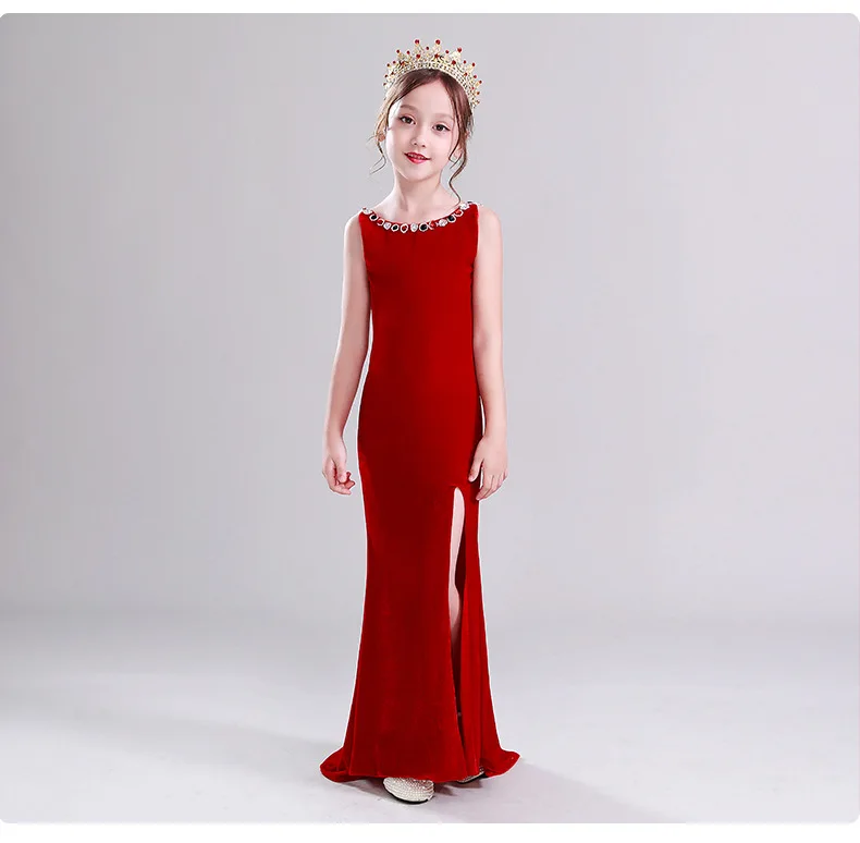 

Flower Girl Dresses Sleeveless Tulle Little Kids Satin First Communion Dresses for Pageant banquet gown