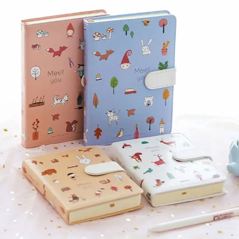 

Cartoon Pattern Writing Notebook Diary with Magnetic Clasp 50K Soft flexible and lightweight
