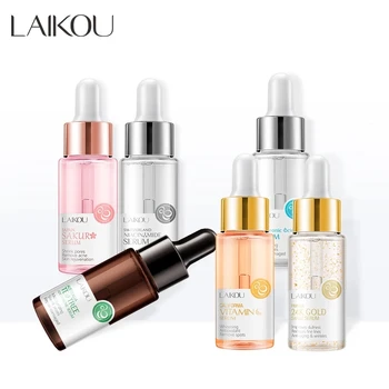 

LAIKOU Serum Japan Sakura Essence Anti-Aging Hyaluronic Acid Pure 24K Gold Whitening Vitamin C Skin Care Face Serum Makeup